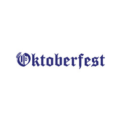 Oktoberfest text gothic style vintage decorative typography graphic design element vector