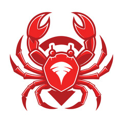 Minimalist Crab Logo Design on White Background