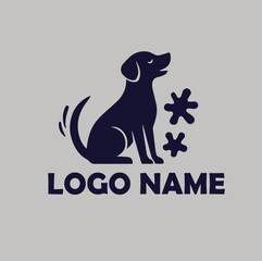 Pet Grooming care logo simple flat vector illustration Icon