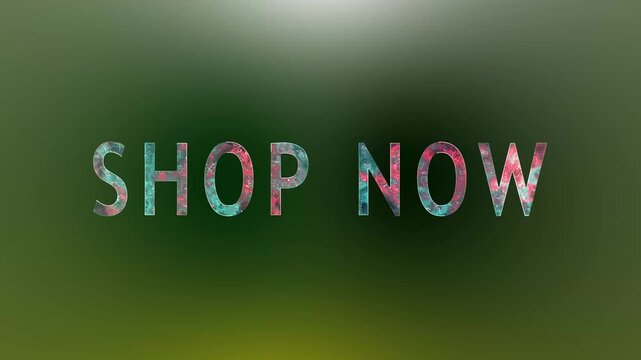 Glowing Neon Shop Now Text effects color saber Animated. HD video.