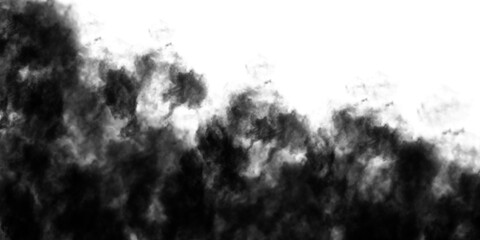 Minimal dark smoke cloud fog dust isolated on transparent background art illustration design.	
