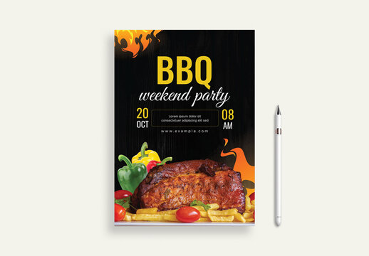 BBQ Weekend Party Flyer Template