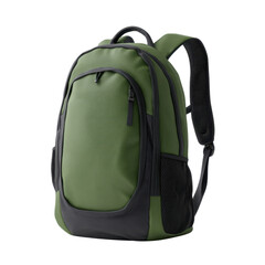 Fototapeta premium Stylish Green Backpack for Outdoor Activities, School Use, and Daily Commutes with Adjustable Straps and Breathable Mesh