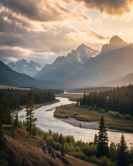Fototapeta premium Portrait Photo of a Peaceful Spiritual Landscape with Harmonious Colors and Natural Serenity as Background for Biblical Quotes and Inspirational Messages