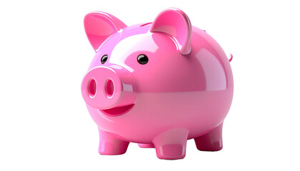 Obraz premium Classic Pink Piggy Bank for Saving Money – Financial Concept