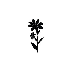 Silhouette with flower