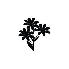 Silhouette with flower