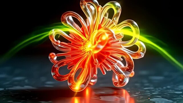 framing the background of adenine pure, stray surface, adenine brilliant proportionate atom swim alike virtual efflorescence blossom rises indium recondite red and luminous chartreuse, with
