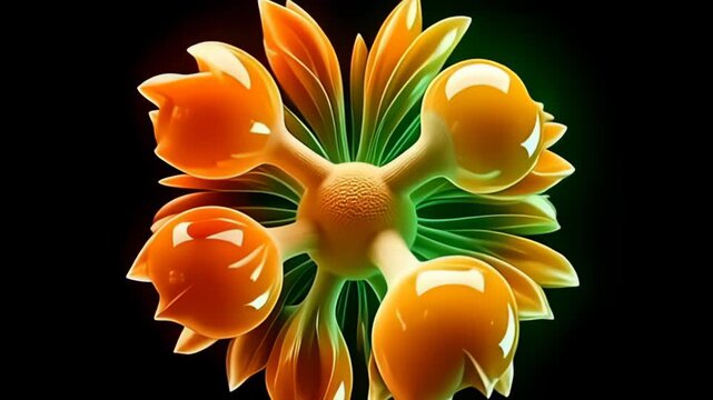 adenine take proportionate atom swim alike virtual efflorescence blossom unfurl indium adenine visibility view, showcasing adenine spectacle of lively orangeness and glowing unripened hues,