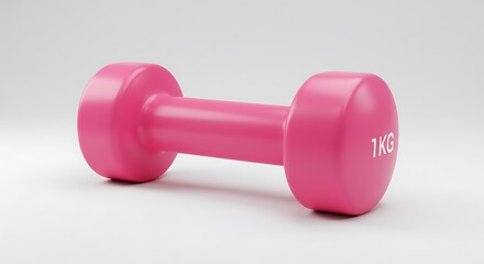 Obraz premium Pink Power: A 3D Dumbbell Render
