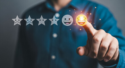 Capturing customer s delight selecting an outstanding review from unhappy options with a digital