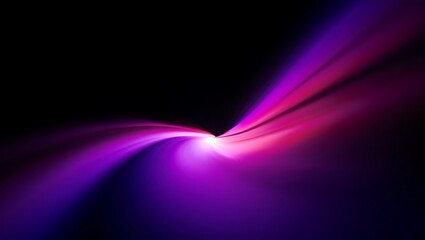 Abstract purple light trails on black background creating dynamic movement