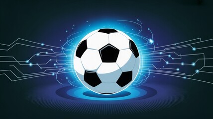 Fototapeta premium White and black leather soccer ball in a net on an isolated background
