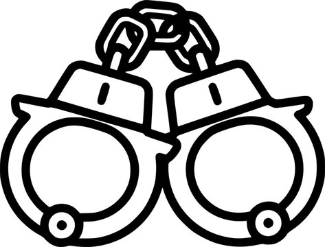 black line art handcuffs clip art preview