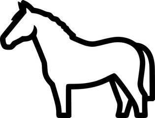 Horse outline icon vector
