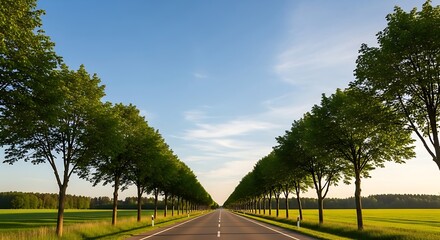 Road with Trees Perspective