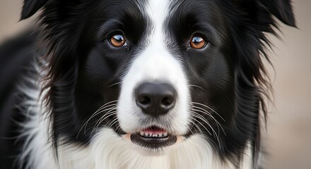 Fototapeta premium Closeup Portrait of a Border Collie Dog.