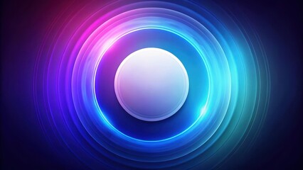 A blue and purple circle with a white circle in the middle on a dark background