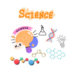 Science Education Icons – STEM Graphics for Learning, Innovation, and Global Development