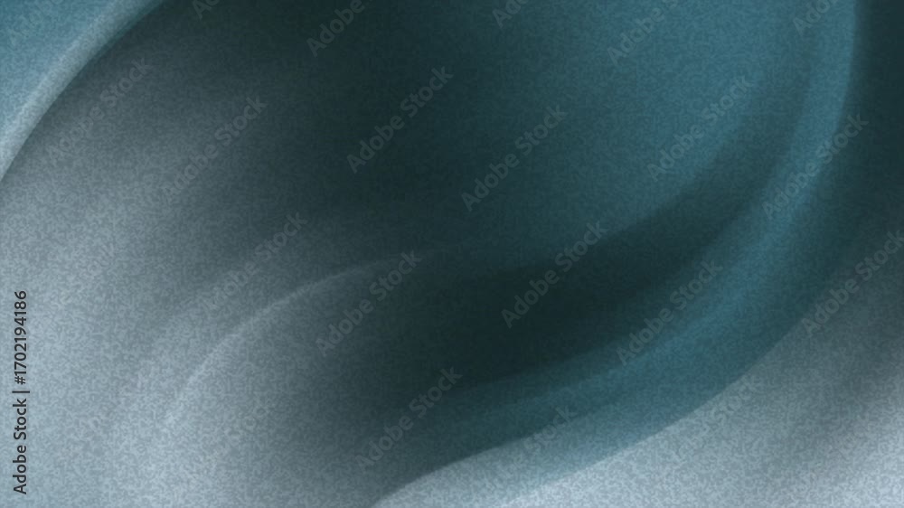 Wall mural teal blue gradient background features a smooth, wavy motion. this seamless loop animation provides 