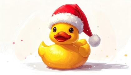 Cute Yellow Rubber Duck Wearing
