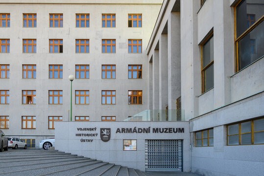 Army Museum Zizkov exhibiting military history of the Czech territory and statehood in Prague, Czech Republic