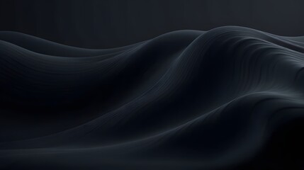 Obraz premium Smooth dark waves flow gracefully in a calming and captivating abstract background illustration rende.