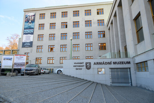 Army Museum Zizkov exhibiting military history of the Czech territory and statehood in Prague, Czech Republic