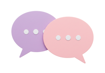 Pastel speech bubbles communication dialogue