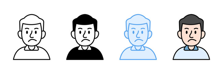 Serious Icon Set Multiple Style Collection