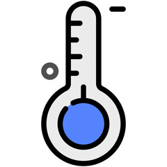 cold temperature filled line icon