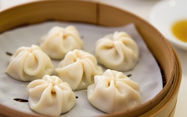 Preparing Steamed Dumplings: A Lunar New Year Feast. High quality