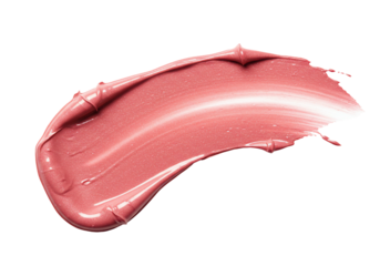 Pink lip gloss swatch makeup texture cosmetic product beauty transparent background