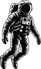 Astronaut Floating In Space Black And White космонавт spaceman