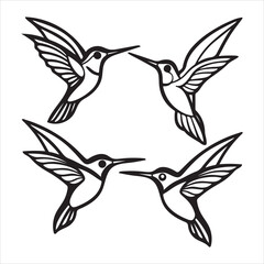 An Agile and Iridescent Hummingbird, a Vibrating Jewel of the Air Hovering over a Flower for Nectar, a Humming Bird in Flight