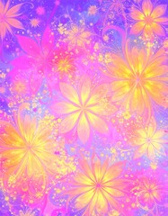 Vibrant floral abstract design