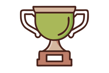 gold cup isolated on white