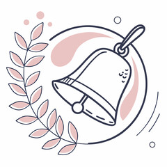 vector illustration of a bell