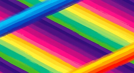Obraz premium Vibrant Rainbow Stripes Abstract Background.