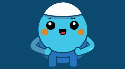 Blue Blob, Cartoon Blob, Cute Character, Animated Creature, Blob Art, Fun Cartoon, Happy Blob, Cartoon Delight, Adorable Blob, Animated Joy

