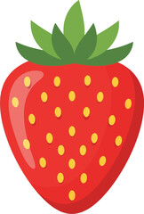 Vibrant red strawberry fresh fruit isolated sweet healthy food vector