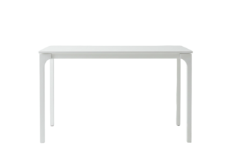 White table isolated on transparent background simple furniture design