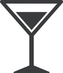 Minimalist martini glass icon vector illustration drinks alcohol beverage vector