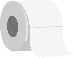 Clean toilet paper roll hygiene essential comfort home household supply vector