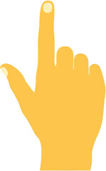 Obraz premium Orange hand pointer cursor icon select action choice click gesture vector