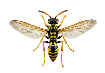 Yellow jacket wasp detailed view studio photography