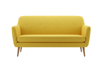 Yellow sofa upholstery furniture interior design