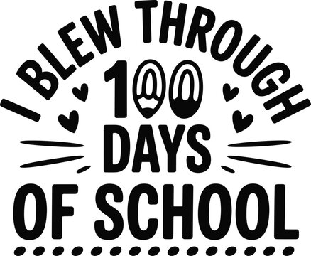100 days of school svg