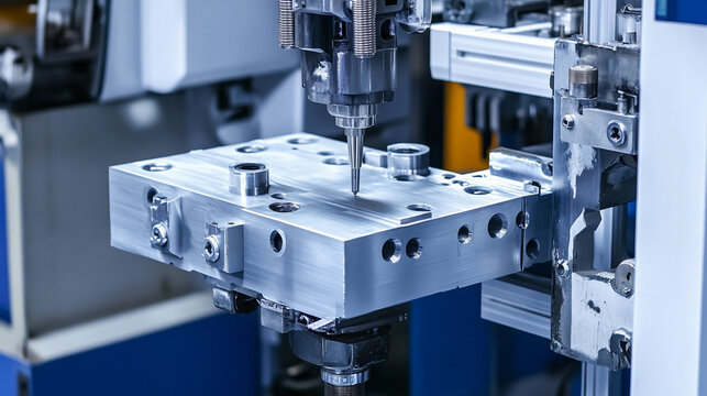 High-precision aluminum die casting in manufacturing process Generative AI