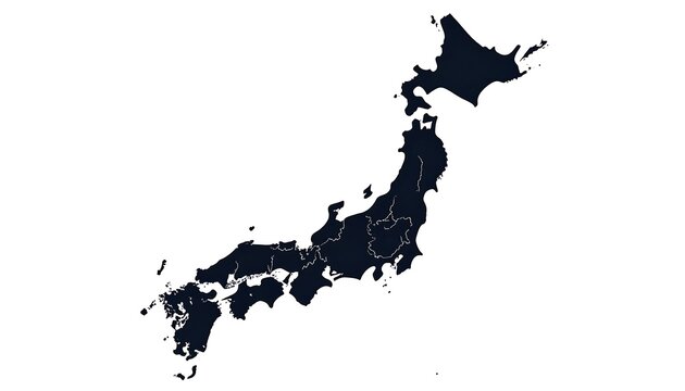 Detailed map of Japan, highlighting its islands and administrative divisions.